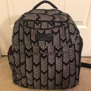 Sarah Wells Kelly Convertible Breast Pump Bag and Backpack (Black and White)